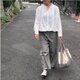 国産ダブルガーゼ　ゆったりブラウスシャツの画像