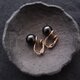 Black Onyx Clip Earrings／ブラックオニキス クリップイヤリング（10mm／gold）の画像