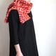 カシミヤ＜紅粒あつめ＞手織りの画像