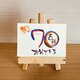 【数字タイプ・古希70歳・濃い虹色3色】ご長寿のお祝いのプレゼントにいかがですか？の画像