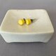 陶のピアス(小さいまる/yellow)