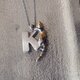 しがみつき三毛猫のイニシャルSilverペンダントKの画像