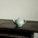 青磁で素敵◆中国産　花文青磁陽刻煎茶急須　インテリア　茶器　工芸品　チャイナレトロ　ビンテージ　シノワズリの画像