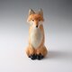 動物の陶置物＜キツネ＞の画像