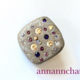 【 swarovski　＝輝＝　pebble　ブローチ】四角の画像
