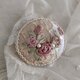リボン刺繍*アンティークレース*薔薇*ブローチ*pの画像