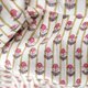 インド ブロックプリント生地 [50cm単位切売] サンガネリ フラワー onストライプ MT 花 IF0212の画像
