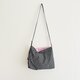 ギンガムチェックのショルダーbag　白黒の画像