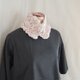 (sale)リネン刺繡のマフラー・うすぴんく（マグネット）の画像