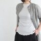 春夏のインナーに やさしい肌ざわりのメロー仕上げリブトップス（アイスピンク）TP14の画像