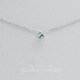 つけっぱなしOK!エメラルド AAA 一粒ネックレス 金属アレルギー サージカルステンレス スキンネックレス スキンジュエリー