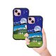 グリップケース iPhoneケース【ほのぼのにゃんこ銀河鉄道】（名入れ可）