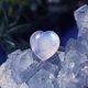 大粒ロイヤルブルームーンストーンのハート・サージカルステンレスのフリーサイズリング　～清（さや）かの画像