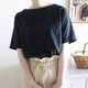 ボートネックTシャツ/ネイビーの画像