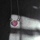 非加熱ルビーシルバーネックレス