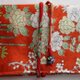 ８２８６　花柄の着物で作った和風財布・ポーチの画像