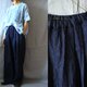 【受注制作】JAPANインディゴリネンデニム　Bigワイドパンツ