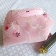 [送料無料] ふわふわポーチ：ピンクピンク　ドイツ製ファブリック