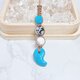 旅のお守りにも◎災いから身を守り、前に進む力を♪銀龍オニキス・ハウライトターコイズ（トルコ） 天然石 勾玉ストラップ