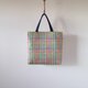 マルチカラーツィード インポートファブリック プチトートバッグ M