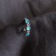 SV・K18 Paraiba blue chalcedony・Emerald Ear cuff