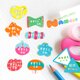 〖耐水シール・キャラクターセット〗名前シール 入園グッズ / NAMeee ネイミー(いろんなカタチ-01)