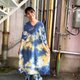 タイダイ ワンピース ブルー×オレンジ Hippies Dye最新作 HD24-89