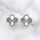 幸せのクローバーイヤリング 15mm（シルバー）【高品質！送料無料！当日発送！】