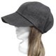 つば広キャスケット◆岡山デニム(ストレッチ)／ブラック　◇ゆったりサイズ・小顔効果・紫外線対策・長いシーズン着用◇