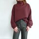 冬の新色/ダブルエアーモックネックプルオーバー〈ニュアンスボルドー〉