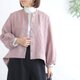 冬も心地いい ✦ 桐七炊きリネン100% バンドカラーブラウス（ダスティピンク）TP52