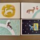 うまの絵柄のポストカード4種セット