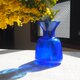 気泡輝く青い花瓶＊北欧＊エリックホグランのフラワーベース｜BODA