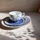 希少＊ARABIA 金彩装飾のSinikka＊北欧／ブルーの花のカップ&ソーサー／トリオ