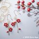 *初梅*白蝶貝と紅珊瑚の梅のピアス