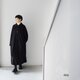 丸襟のゆったりライトコート（コットン100％）：黒［CO59LSBK］