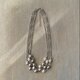 Vintage 00s USA retro silver tone metal beads necklace necklace