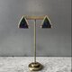 Vintage 80s USA retro triangle artistic enamel pierces
