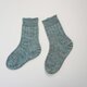 手編みの靴下　「オールドターコイズ」