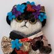 ブローチ チャペ ※猫姫(古布使用)