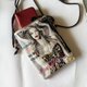1点物 オランダ生地 スマホショルダー WOMAN 柄 スマホ入れ スマホポシェット