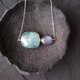 【SV】Big Kyanite Bicolor Necklace/カイヤナイト×ラブラドライト バイカラーネックレス