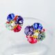 ビジューマルチカラーフラワーピアス