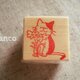 wo* 消しゴムはんこ★お花とニャンコ