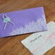和紙のミニ封筒＆カード（紫×空）の画像