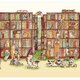 猫の図書館 ブックカバー(３枚セット)の画像