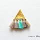 Triangle fringe pierce blue 片耳販売の画像