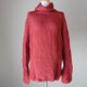 朱のラグラン編みセーター（特殊毛糸）の画像