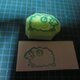 消しゴムはんこ☆ひつじちゃん散歩横向き☆の画像