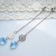 ハートのロングイヤリング（light blue）の画像